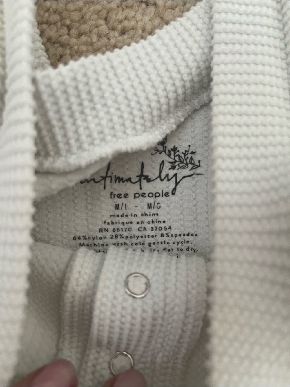 Free people clean slate Henley tank ivory m/l GUC - Picture 5 of 7